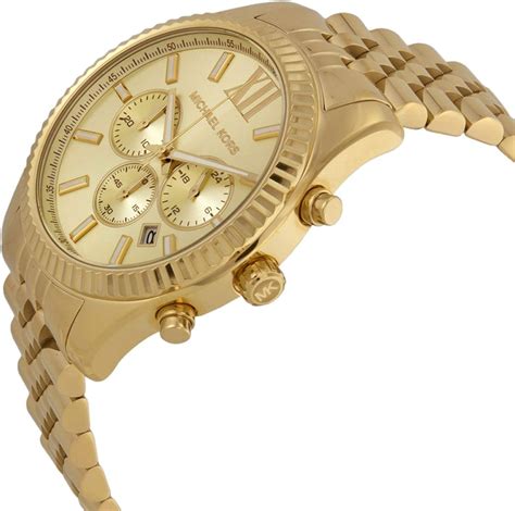 michael kors mk-8281|oversized lexington gold tone watch.